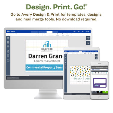 Avery EcoFriendly Recycled Name Tags, 2-1/3